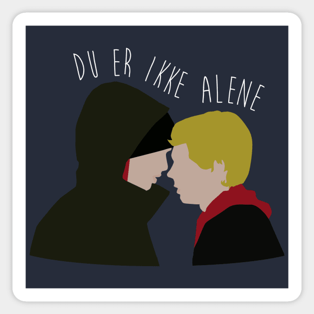 Evak - Du Er Ikke Alene Sticker by byebyesally